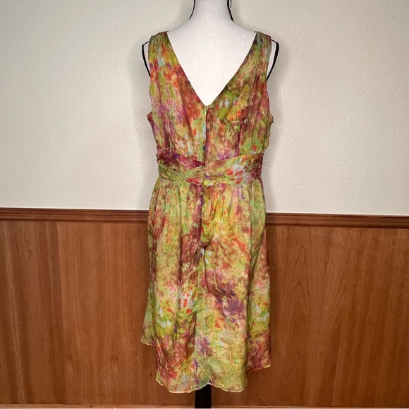 Sundance green floral silk sleeveless dress - Picture 6 of 10